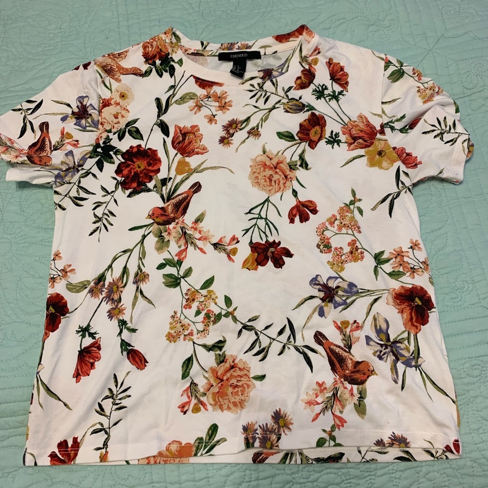 Forever 21 floral t shirt